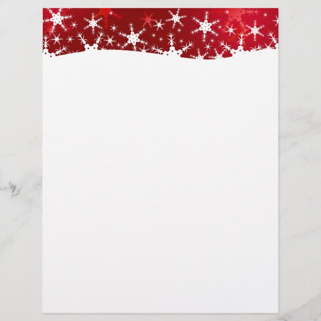 Kerstrode wintersneeuwvlokken (Voorkant)