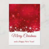 Kerstrode wintersneeuwvlokken feestdagenkaart (Voorkant)
