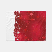 Kerstrode wintersneeuwvlokken fleece deken (Voorkant (Horizontaal))