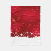 Kerstrode wintersneeuwvlokken fleece deken (Voorkant)