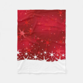 Kerstrode wintersneeuwvlokken fleece deken