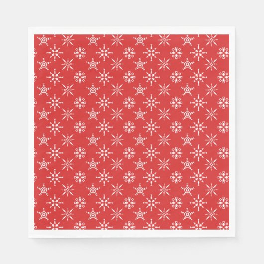 Kerstrode witte Feestdagen legant Servet (Voorkant)