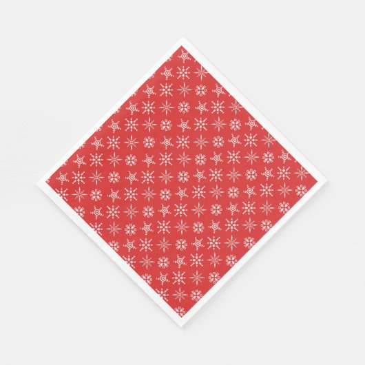 Kerstrode witte Feestdagen legant Servet (Hoek)