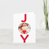 Kerstrode witte foto, foto van de blijekaart (Voorkant)