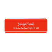 Kerstrode witte handschrift Elegant Sjabloon Etiket (Voorkant)