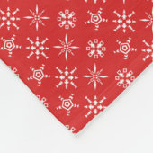 Kerstrode witte legante Feestdagen Fleece Deken (Hoek)