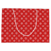 Kerstrode witte legante Feestdagen Groot Cadeauzakje (Achterkant)