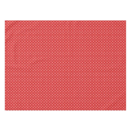 Kerstrode witte legante Feestdagen Tafelkleed (Voorkant (Horizontaal))