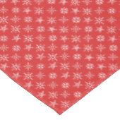 Kerstrode witte legante Feestdagen Tafelkleed (Gekanteld)