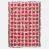 Kerstrode witte luis  boerderij deken (Voorkant Verticaal)