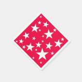 Kerstrode witte sterren Elegant Sjabloon Servet (Hoek)