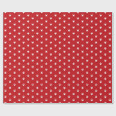 Kerstrode witte sterren sneeuwvlokken schattige fe cadeaupapier (Vlak)