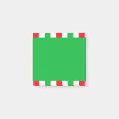 Kerstrode witte strepen feestdag post-it® notes (Voorkant)