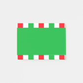 Kerstrode witte strepen feestdag post-it® notes (Voorkant)