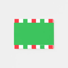 Kerstrode witte strepen feestdag post-it® notes