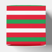 Kerstrode witte strepen, feestdagen bedankdoosjes (Bovenkant)