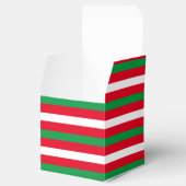 Kerstrode witte strepen, feestdagen bedankdoosjes (Geopend)