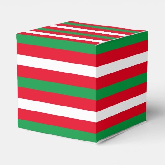 Kerstrode witte strepen, feestdagen bedankdoosjes (Achterkant)