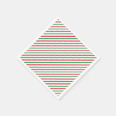 Kerstrode witte strepen, feestdagen servet (Hoek)