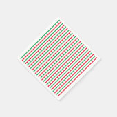 Kerstrode witte strepen, feestdagen servet (Hoek)