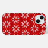 Kerstrode witte winterfeestdag nit Snowflakes Case-Mate iPhone Case (Achterkant (horizontaal))