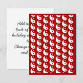 Kerstrode yin en Yang Pattern Kaart (Voorkant / Achterkant)