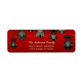 Kerstrode zwarte elegante Feestdagen Etiket