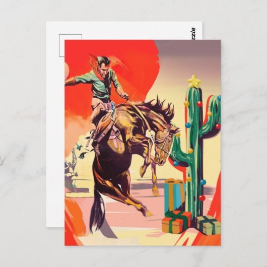 Kerstrodeo Briefkaart (Voorkant / Achterkant)