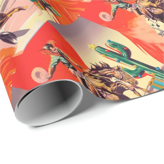 Kerstrodeo Cadeaupapier (Rol Hoek)