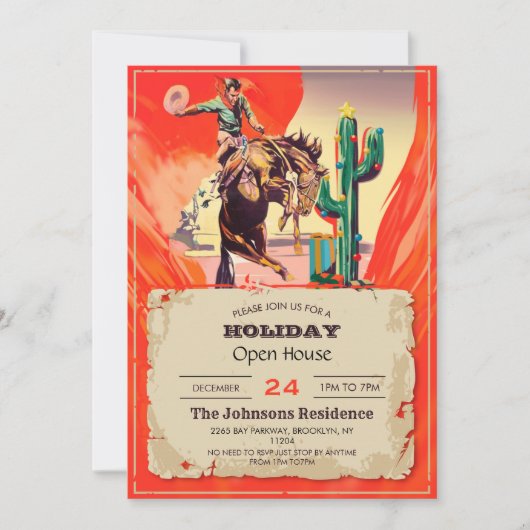 Kerstrodeo Kaart (Voorkant)