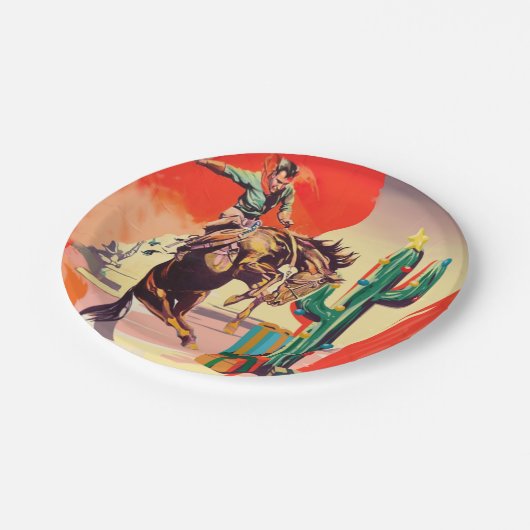 Kerstrodeo Papieren Bordje (Gekanteld)