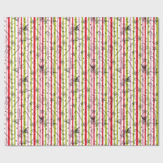  kerstroestpatroon cadeaupapier (Vlak)