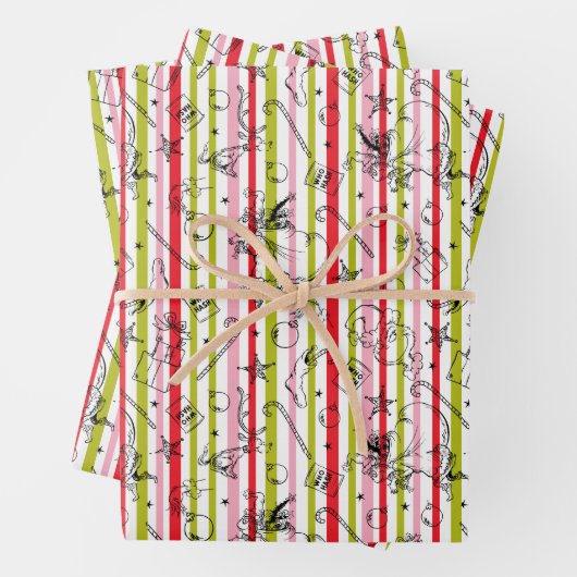  kerstroestpatroon inpakpapier vel (In situ)