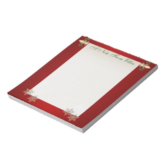 Kerstrol Notitieblok (Linkerzijde)