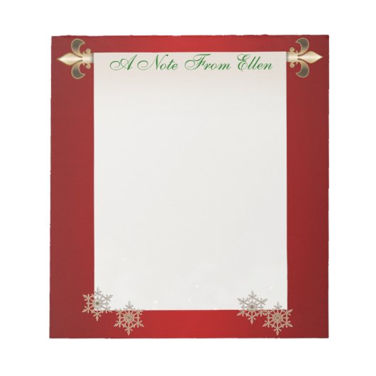 Kerstrol Notitieblok (Voorkant)