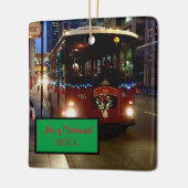 Kerstrolley in Chicago Keramisch Ornament (Links)