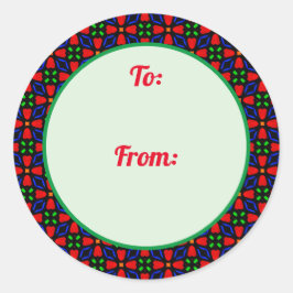 Kerstronde Rand Gifts Sticker