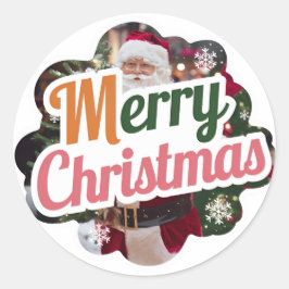 Kerstronde Stickers: feestelijk nieuw model Ronde Sticker