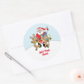 Kerstronde Stickers Santa Claus (Envelop)