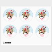 Kerstronde Stickers Santa Claus (Vel)