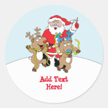 Kerstronde Stickers Santa Claus
