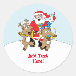 Kerstronde Stickers Santa Claus