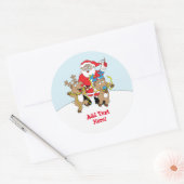 Kerstronde — Stickers Santa Claus personaliseren (Envelop)