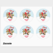Kerstronde — Stickers Santa Claus personaliseren (Vel)