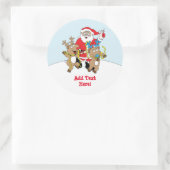 Kerstronde — Stickers Santa Claus personaliseren (Tas)