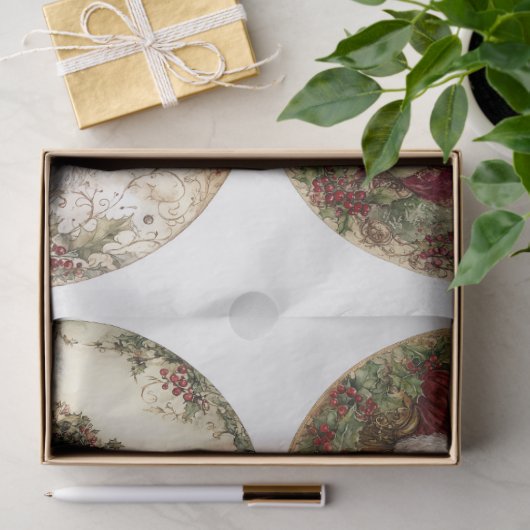 Kerstrondes Tissuepapier (Geschenk)