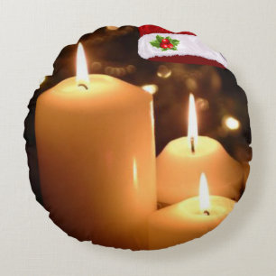 Kerstrondreis, kerstkaars rond kussen