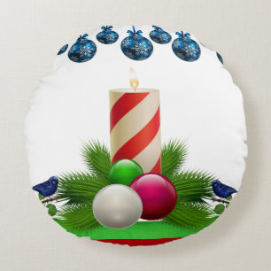 Kerstrondreis, kerstkaars rond kussen