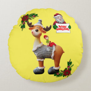 Kerstrondreis, vrolijk kerstfeest rond kussen