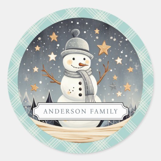 Kerstronkelaars Ronde Sticker (Voorkant)